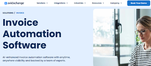 AvidXchange Invoice Approval Automation Landing Page